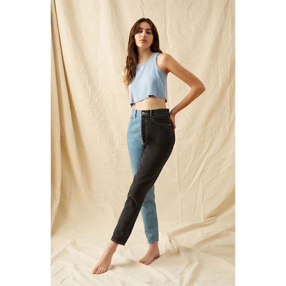 Playboy By PacSun Two-Tone Ultra High Waisted Slim Fit Jeans Size 24 - Picture 8 of 8